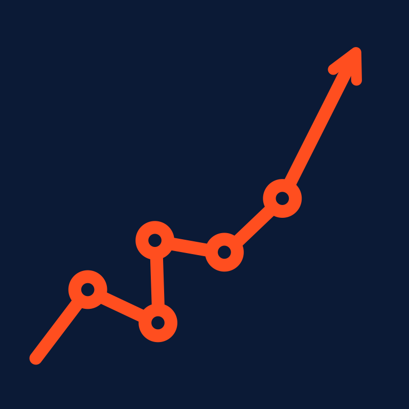 Arrow leading to points