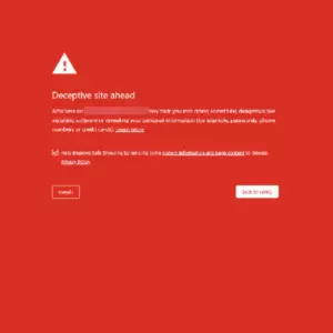 Deceptive Site Ahead Warning Page