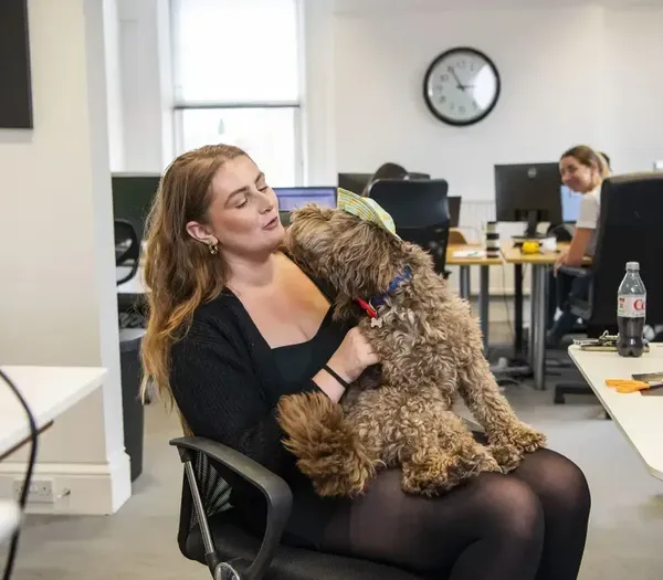 Phoebe and our Zelst dog, Henry.