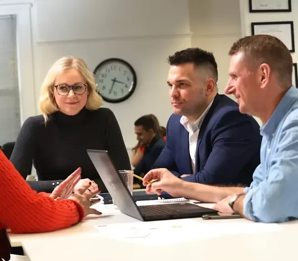 Zelst team meeting with staff.