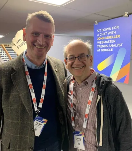 Peter and John Mueller at brightonSEO.