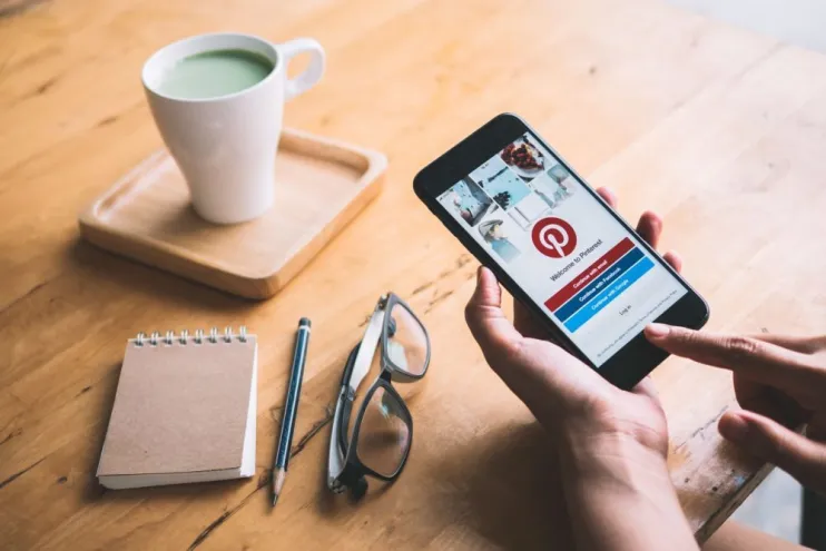 Pinterest login on mobile device.