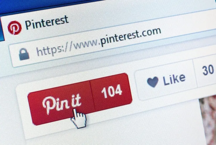 Pinterest 'pin it' icon.