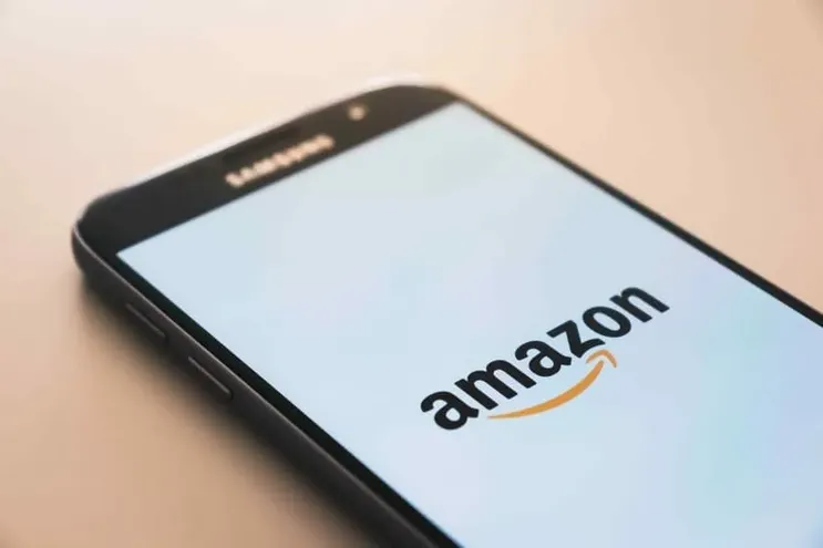 Amazon logo on iphone.