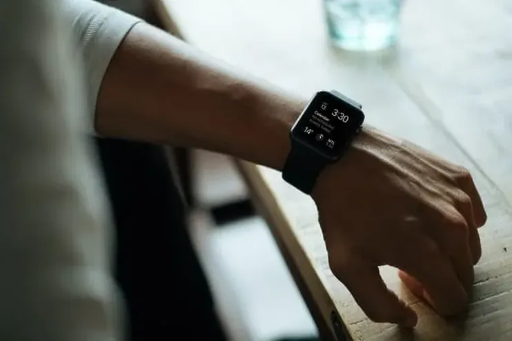Apple watch on a man's wrist.
