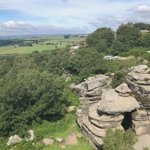 Brimham Rocks, located in Harrogate.