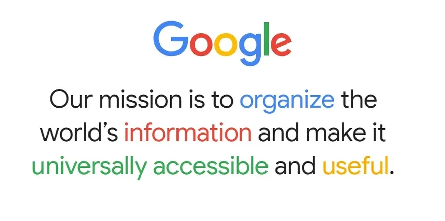 Google's mission statement.