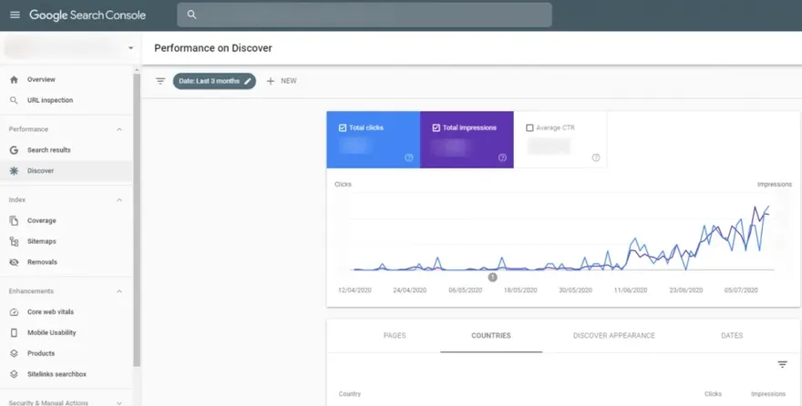 Google Discover in Search Console.