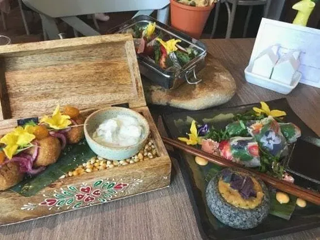 Food from The Wild Plum Cafe, located in Harrogate.