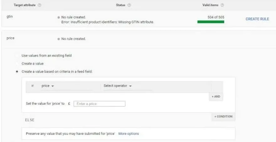 New Google merchant centre rules.