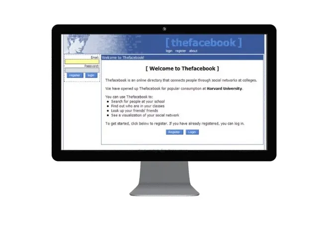 Old version of facebook.