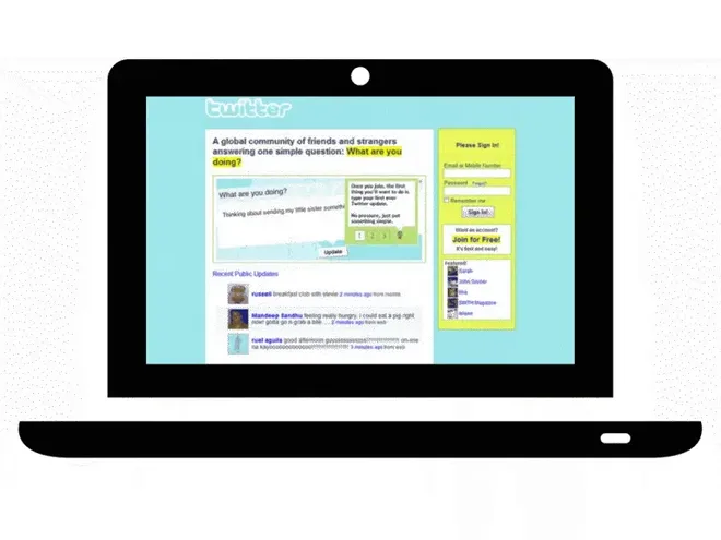 Old Twitter design.