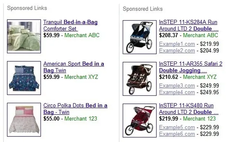 Google Product Listing Ads, the forerunner to Shopping Ads.
