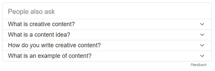 Creative content search engine.