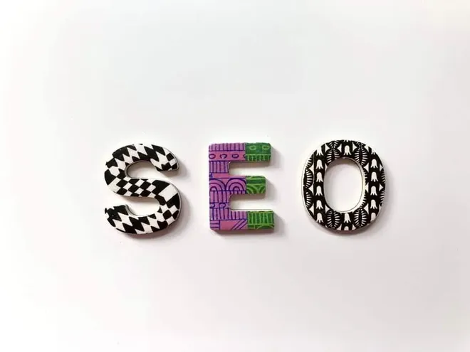 SEO spelt out in letters.
