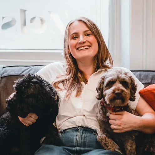 Sophie and Zelst dogs, Pongo & Henry.