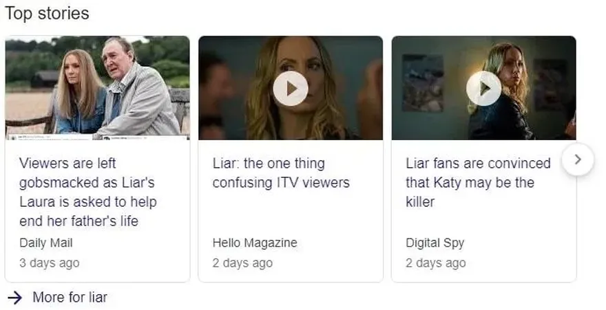 Top stories on Google.