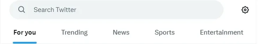 Twitter search bar.