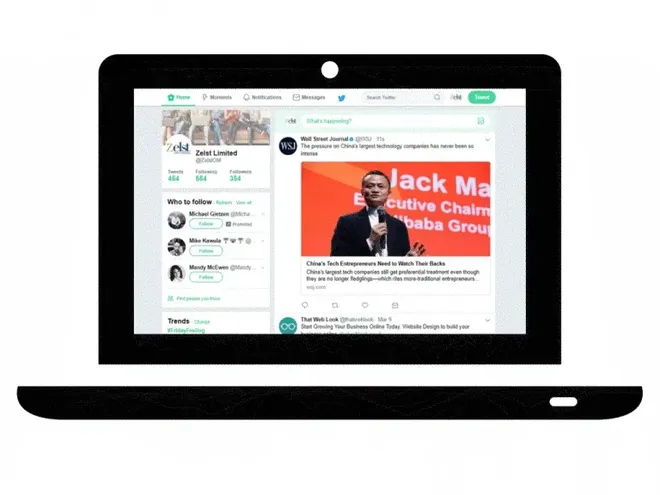 New Twitter design.