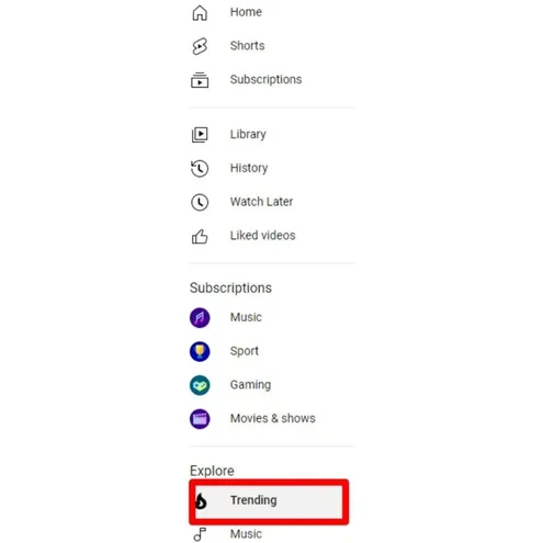 YouTube navigation bar.