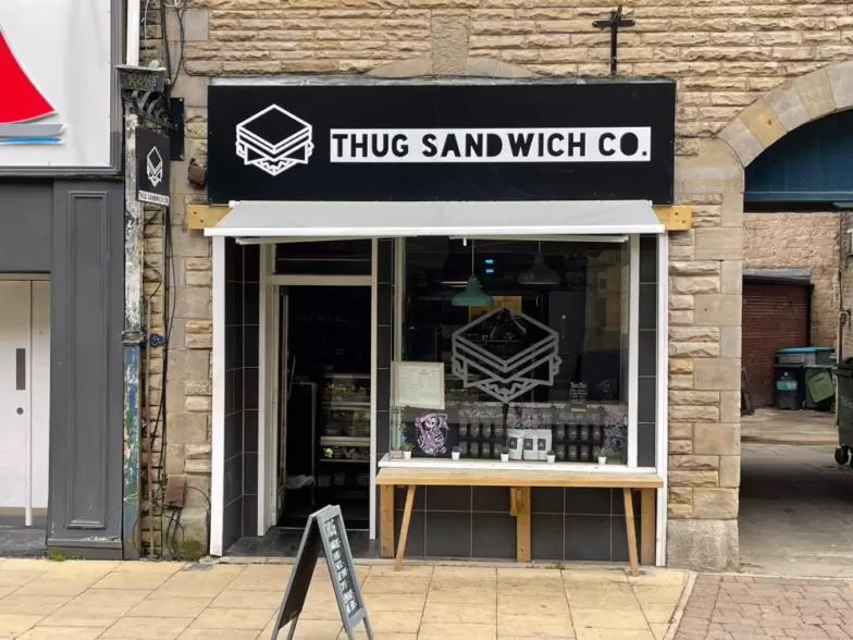 Thugh Sandwhich Co store front, a sandwich and salad bar in Harrogate.